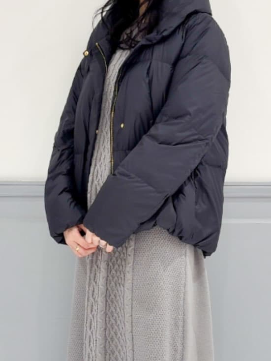 moeさんの「grove｜【名品アウター／800FP・多機能】つつまれダウンショート」を使ったコーディネート