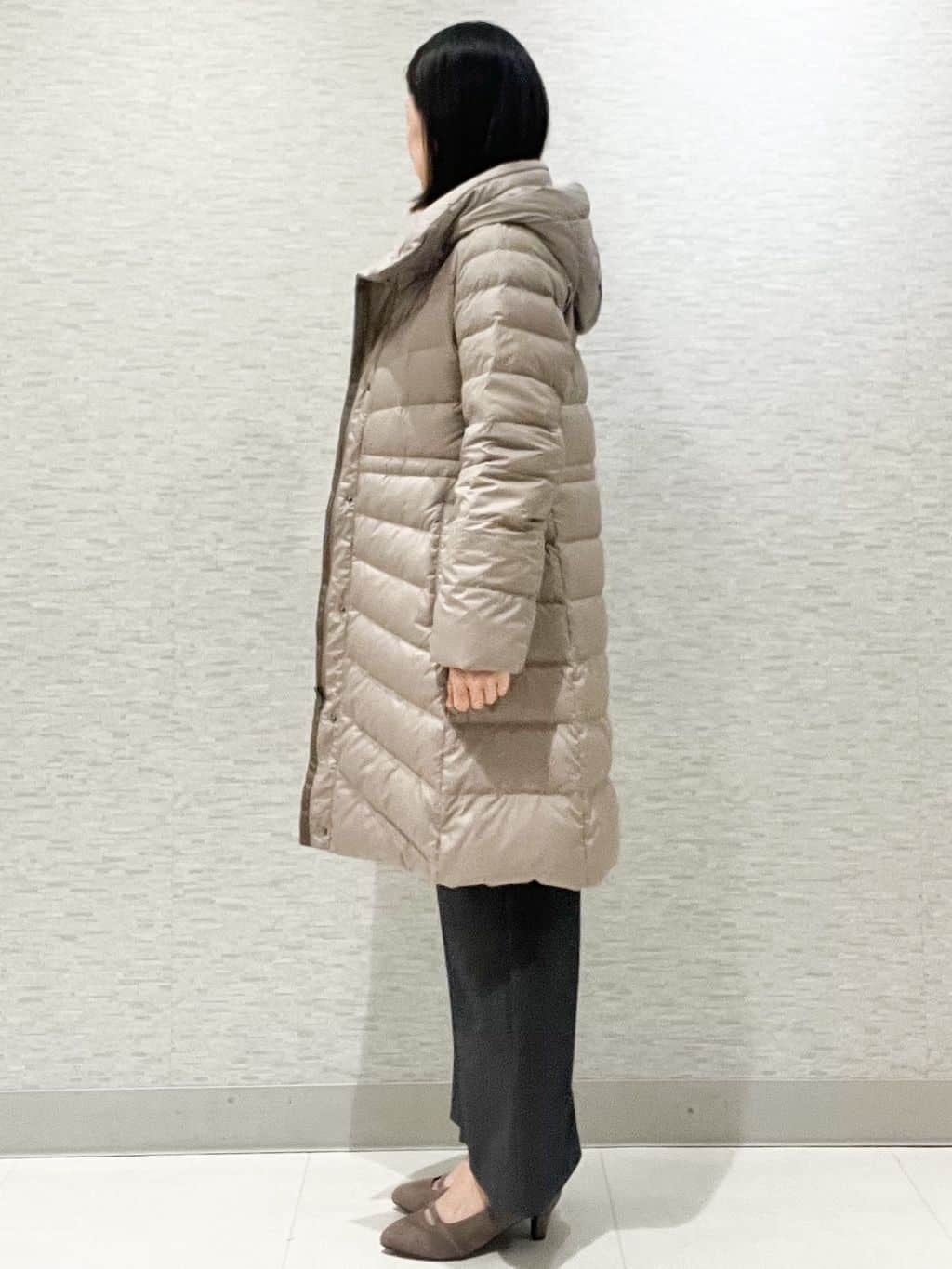 marikoさんの「Reflect｜【SS-4Lサイズ／ウエスト調整可】フーデッドロングダウンコート」を使ったコーディネート