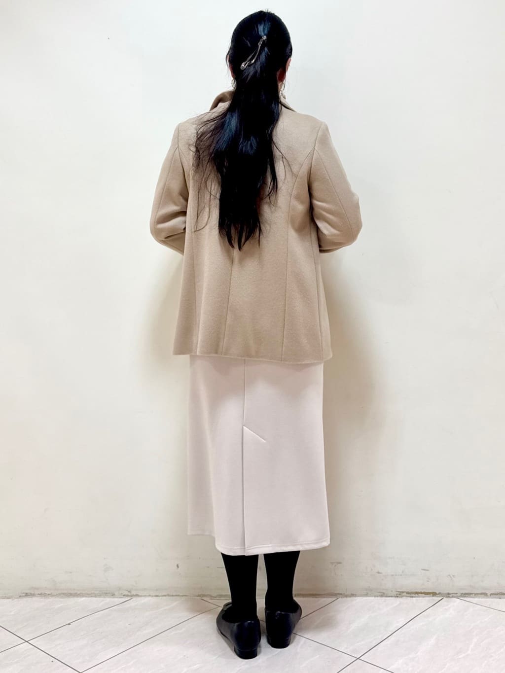 rincoさんの「Reflect｜【SS-4Lサイズ／衿が顔に当たらない◎】スタンドネックミドルコート」を使ったコーディネート