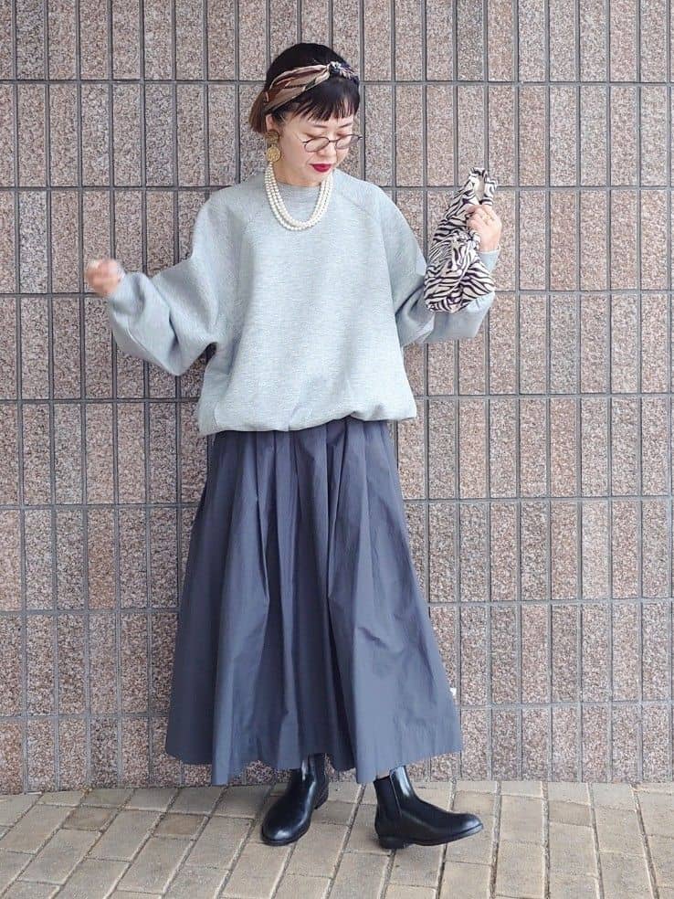 MUTSUKOさんの「UNTITLED｜【upper hights】THE BROOKE 3D プルオーバーカットソー」を使ったコーディネート