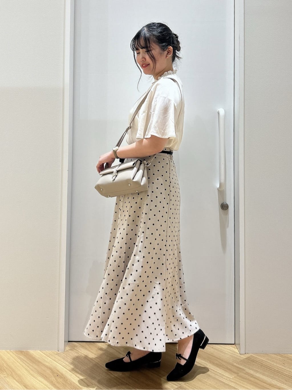 みいさんの「grove｜メリージェーンリボンパンプス」を使ったコーディネート