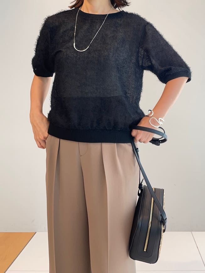 murayamaさんの「INDIVI｜ヘアリージャカードトップス」を使ったコーディネート