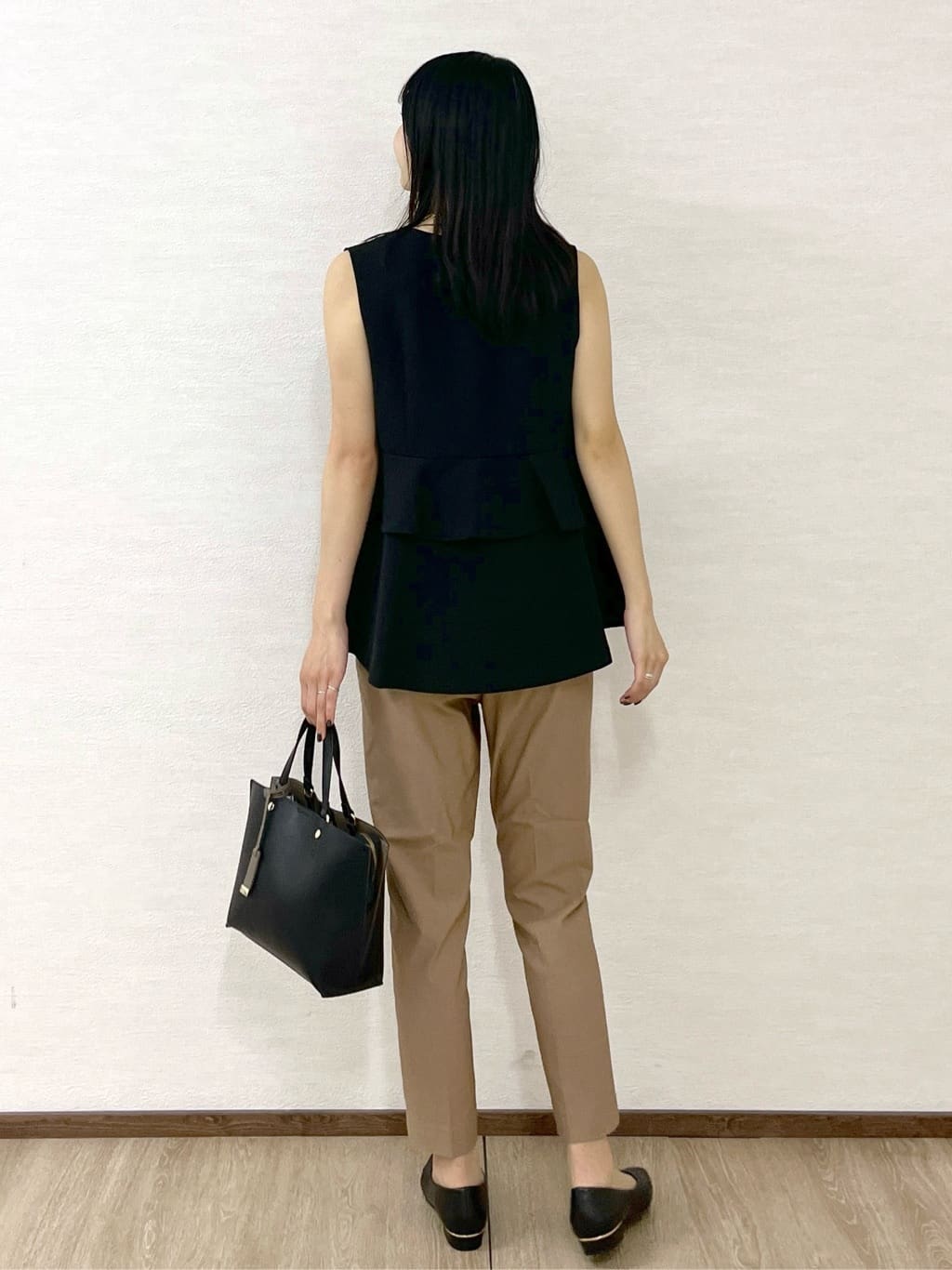 sachikoさんの「OPAQUE.CLIP｜フリルペプラムジレ／セットアップ対応可【洗濯機洗い可】」を使ったコーディネート