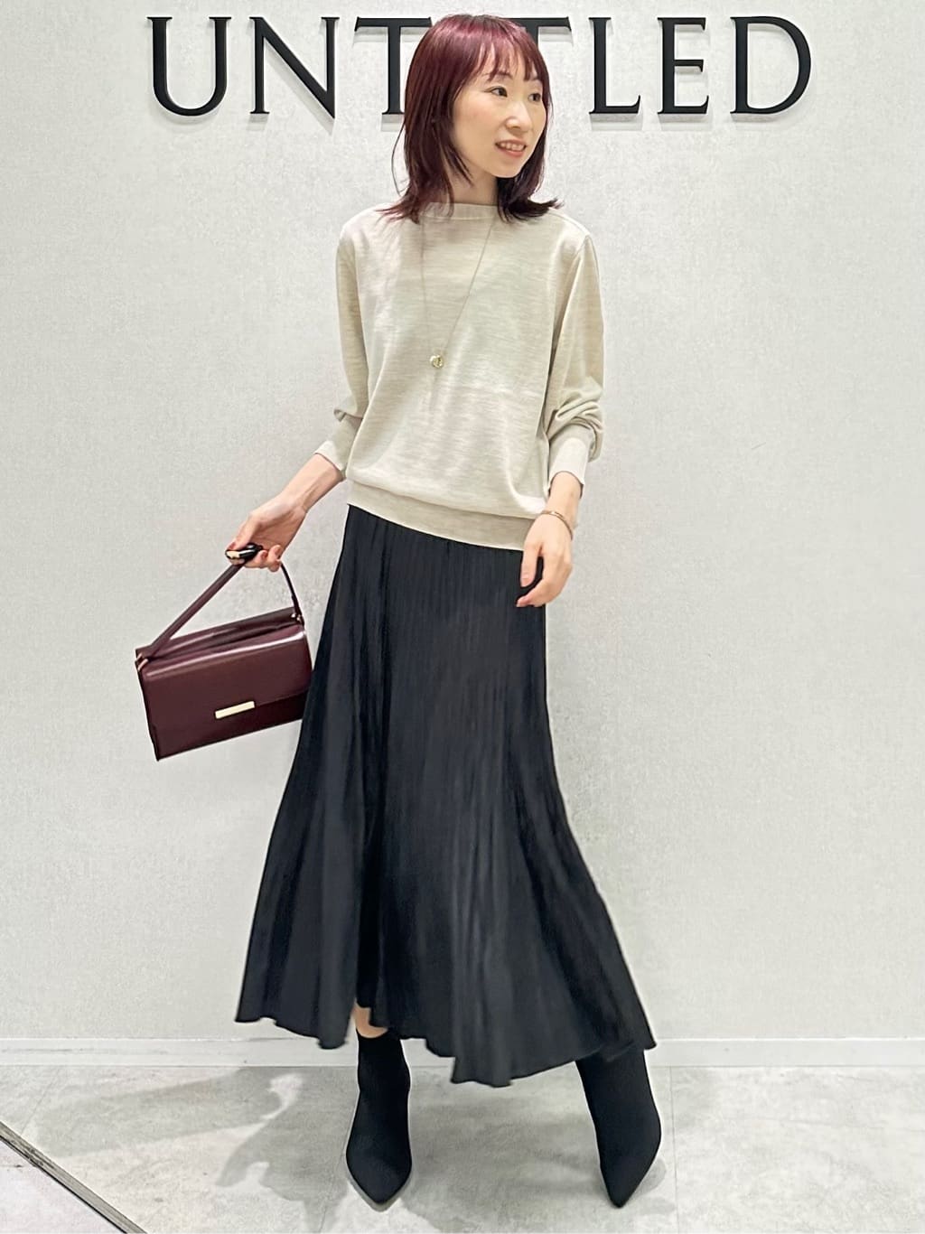 Miwaさんの「UNTITLED｜【アンサンブル可/洗える/ボタンなし】シルクウールカシミヤ 着流しカーディガン」を使ったコーディネート