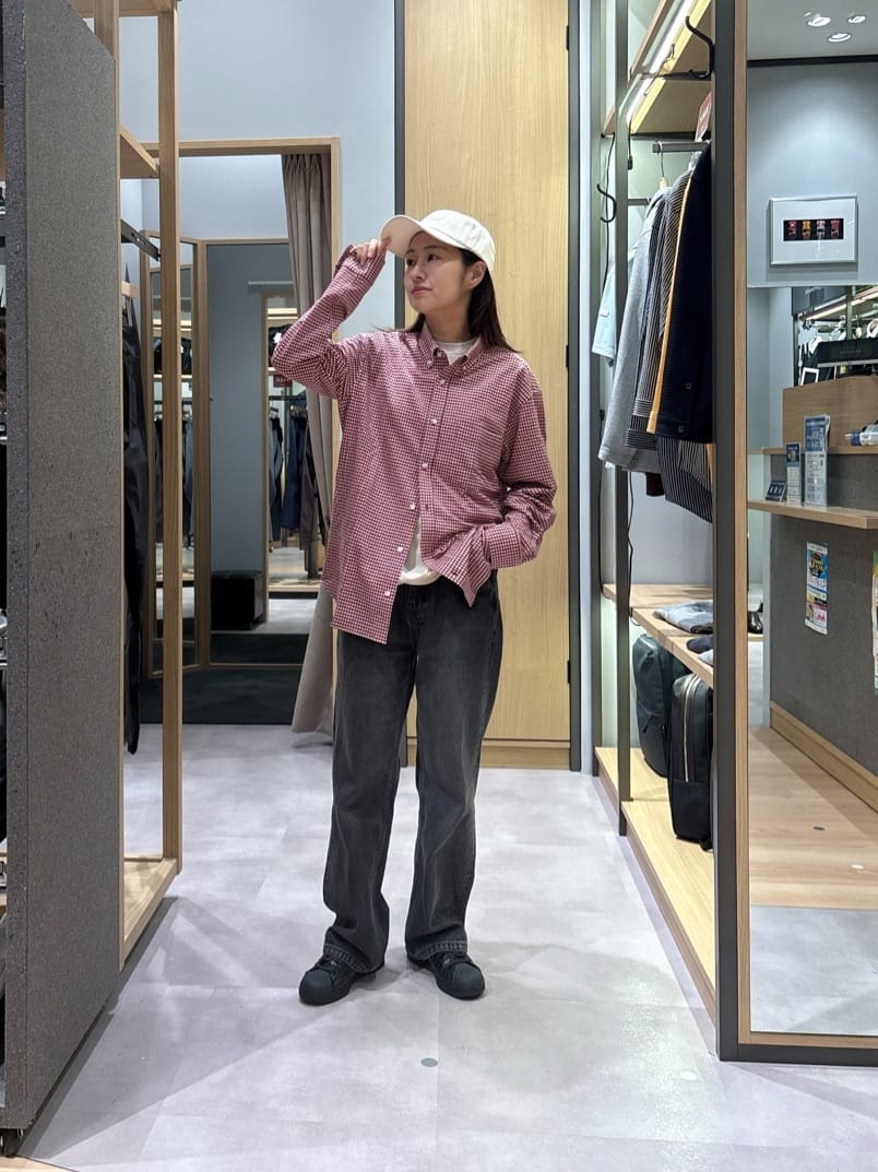 よぴさんの「TAKEO KIKUCHI｜【抗菌防臭/シーズンレス】シアサッカーギンガムチェック ストレッチシャツ」を使ったコーディネート