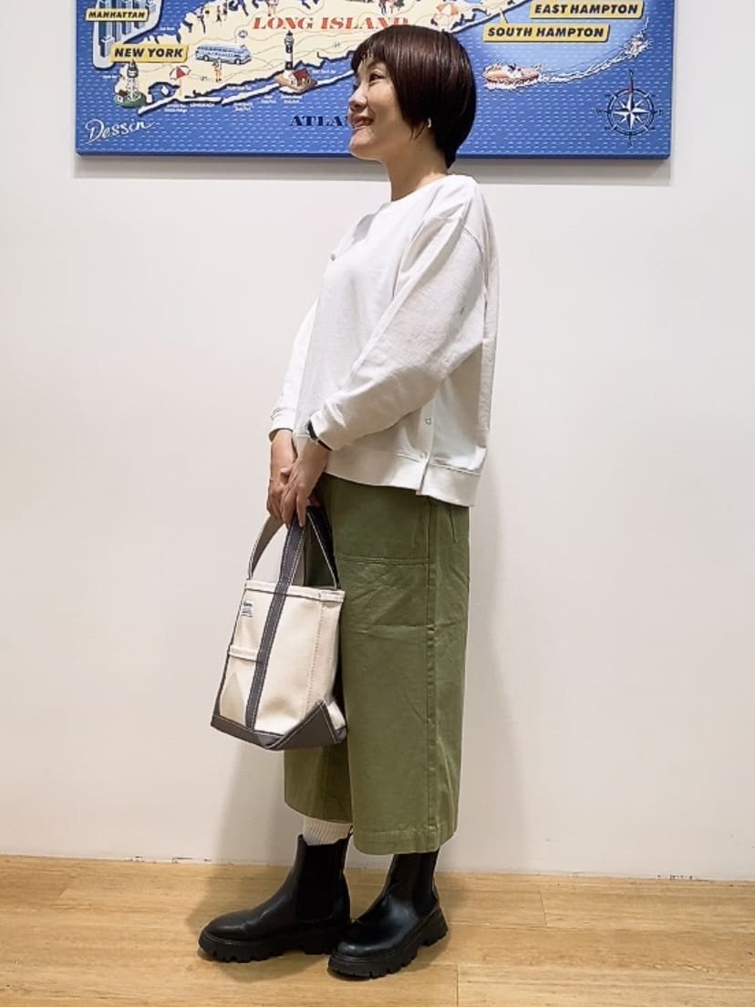 Hamaさんの「Dessin｜【洗える】サイドスナップカットソー」を使ったコーディネート