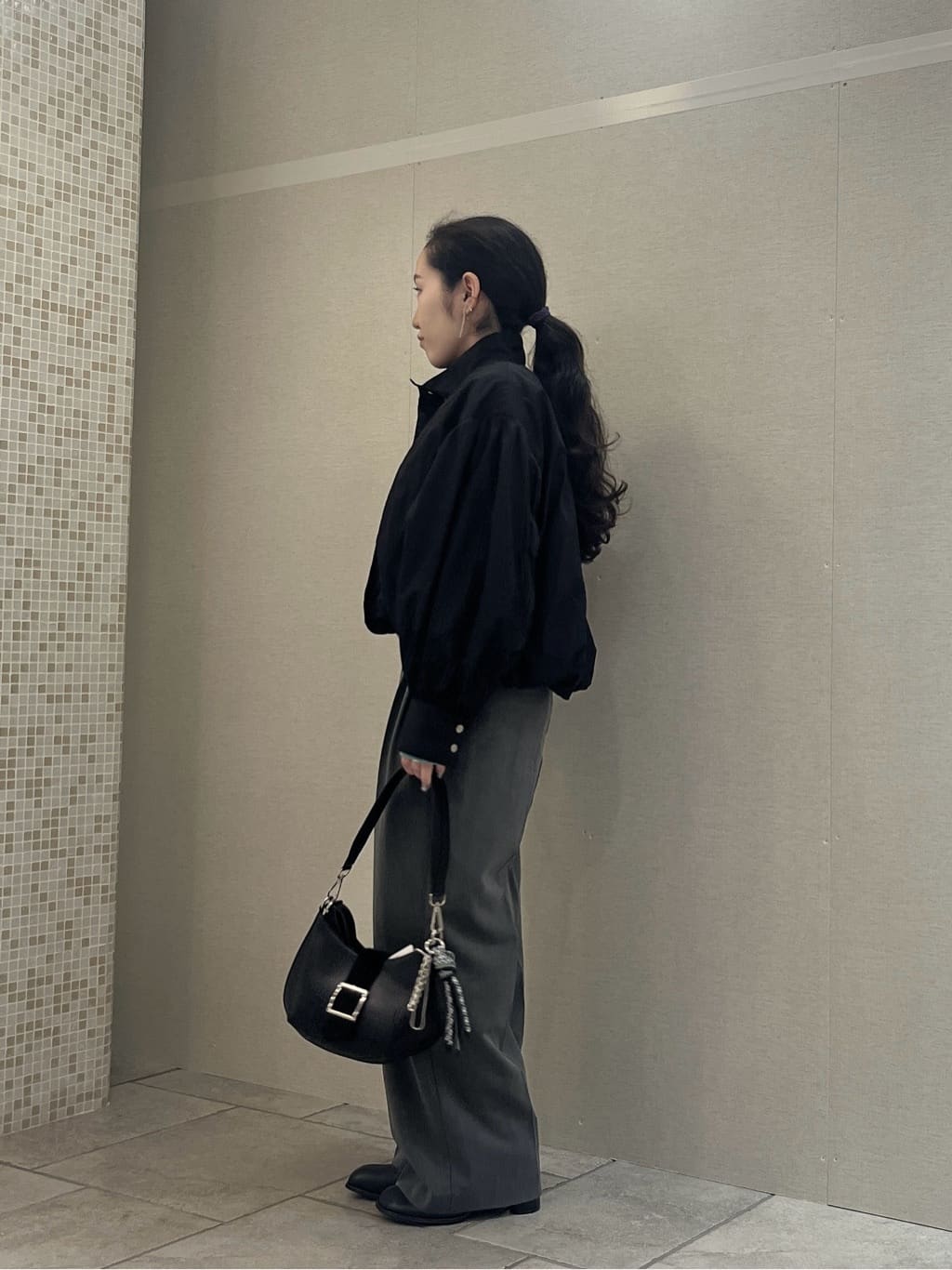 Uminoさんの「INDIVI｜バルーンナイロンブルゾン」を使ったコーディネート