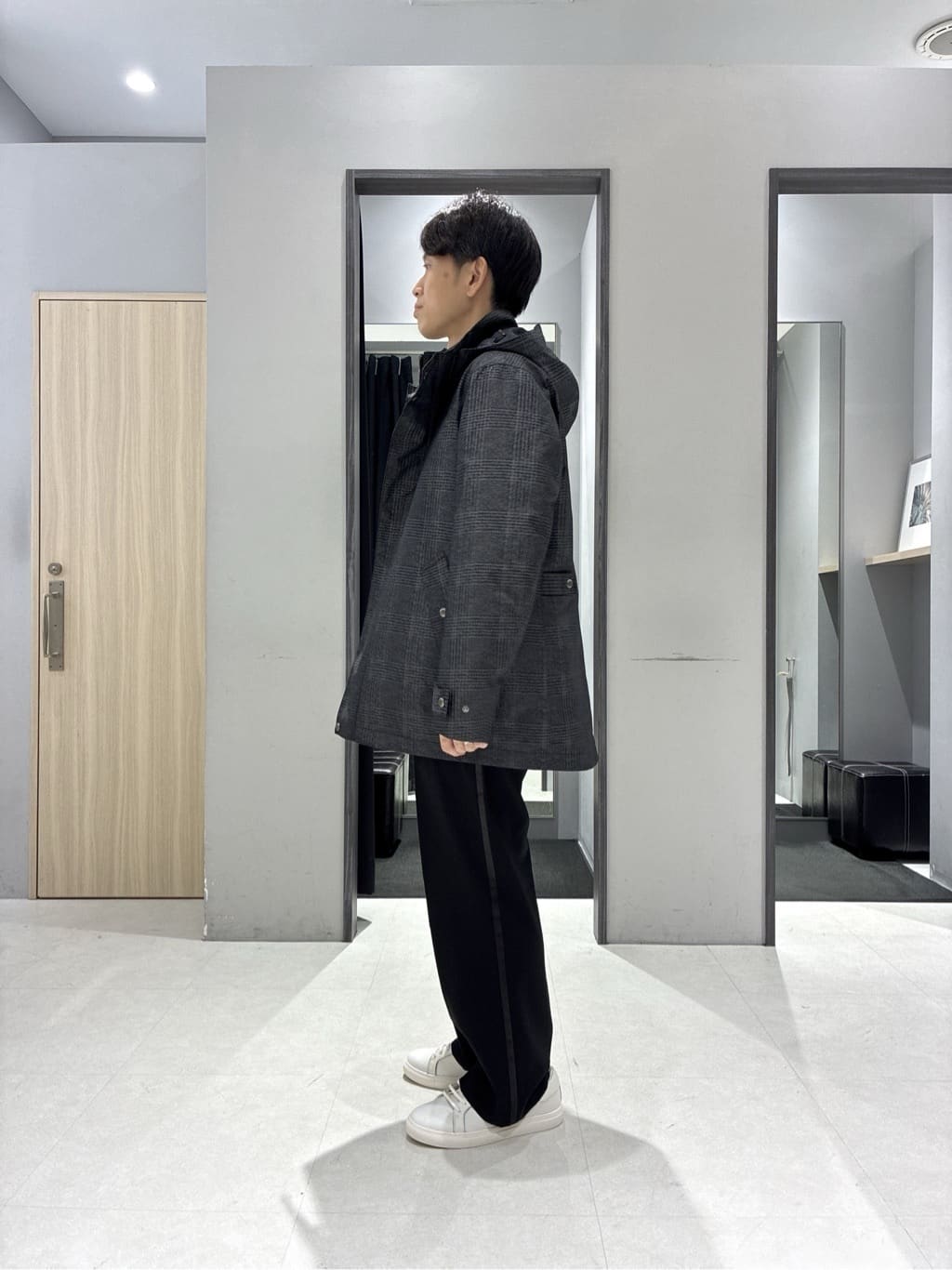 わいずみさんの「TAKEO KIKUCHI｜【3WAY】グレンチェック ダウンライナー ブルゾン」を使ったコーディネート