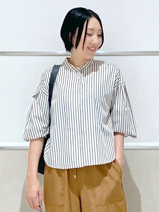 eriko さんの「Dessin｜【ウエストゴム・洗える】アウトポケットワイドパンツ（XS～L）」を使ったコーディネート
