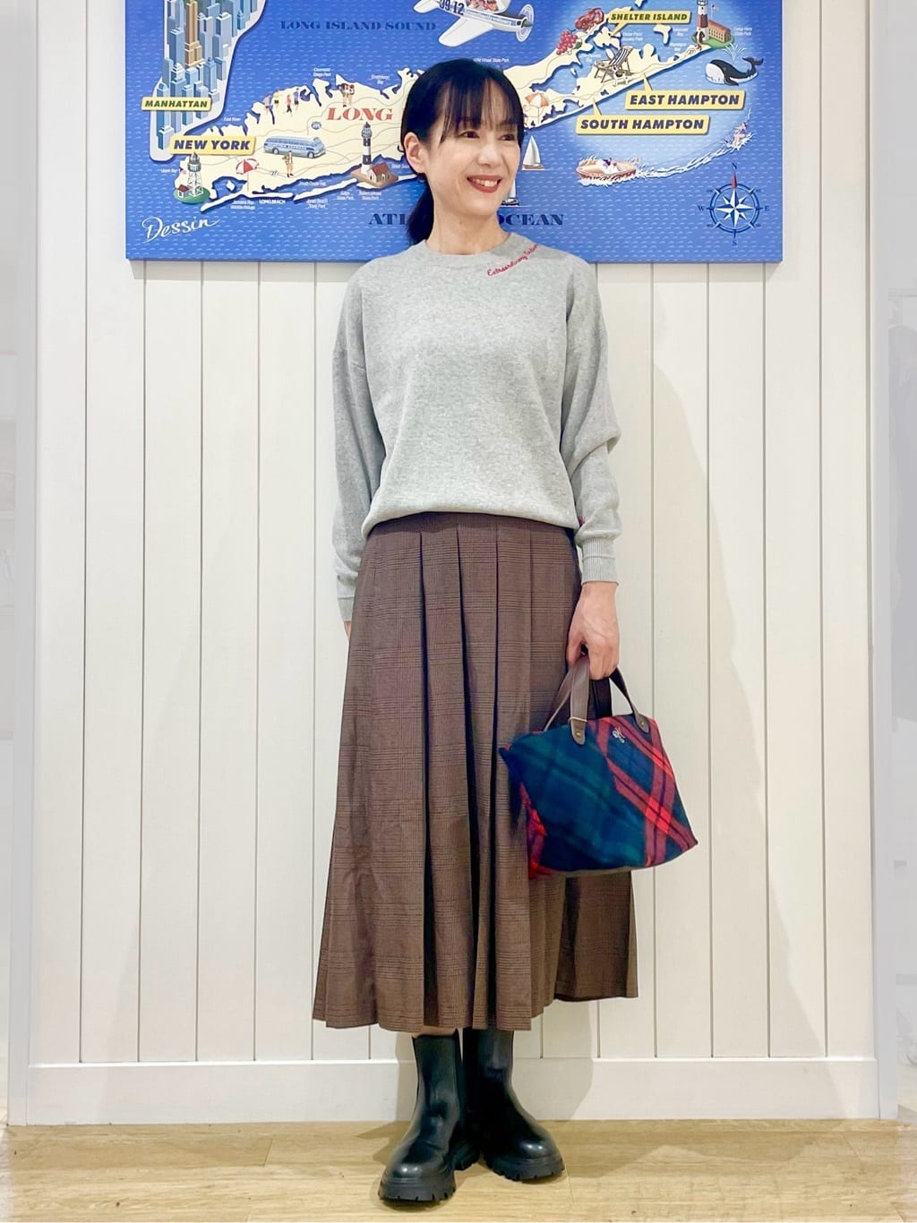 uwatokoさんの「Dessin｜【洗える】刺繍入りジャカードニット」を使ったコーディネート