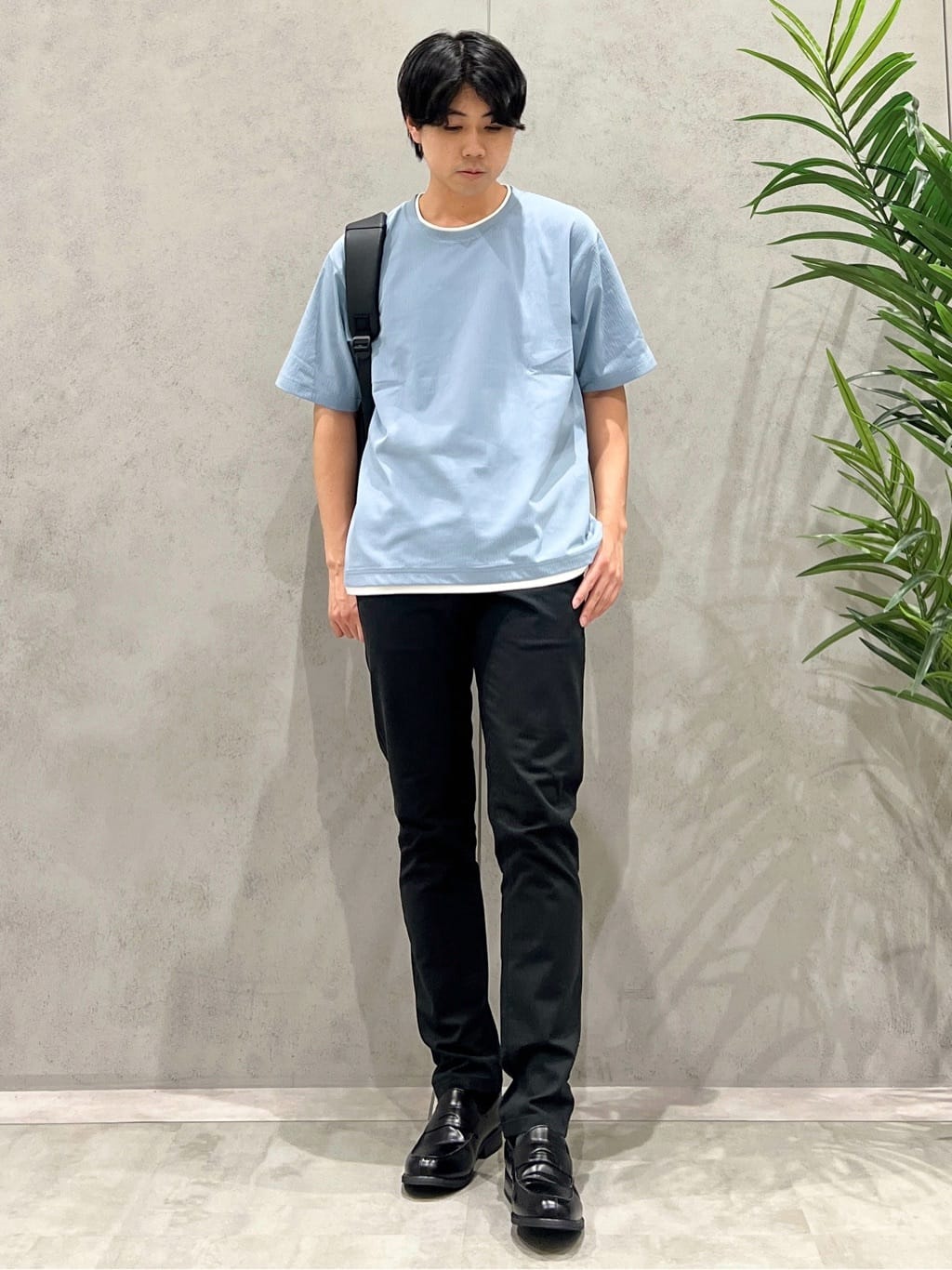 SHI-MAさんの「THE SHOP TK｜楊柳フェイクレイヤード半袖Tシャツ 【吸水速乾/毛玉になりにくい/洗濯機OK】」を使ったコーディネート