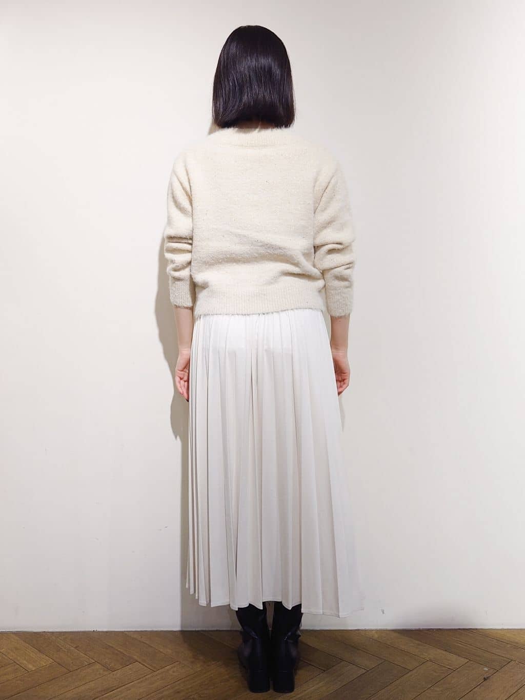 Uさんの「OPAQUE.CLIP｜ウールライクメルトンノーカラーコート【洗濯機洗い可】」を使ったコーディネート