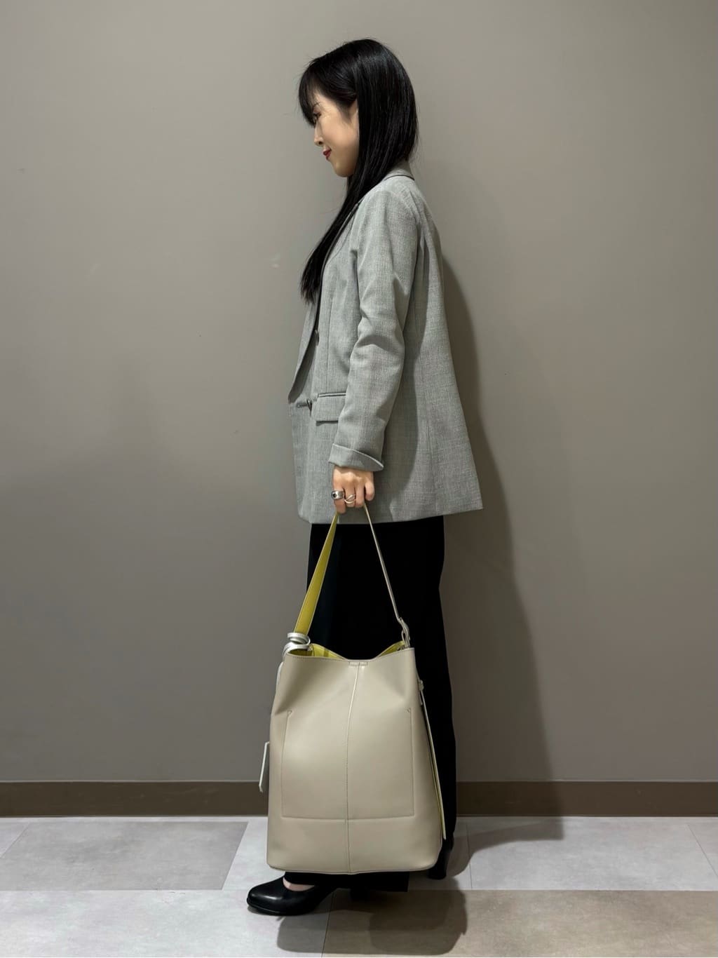 KEIKOさんの「INDIVI｜【洗える／セットアップ可能】凹凸ストレッチ素材ダブルジャケット」を使ったコーディネート