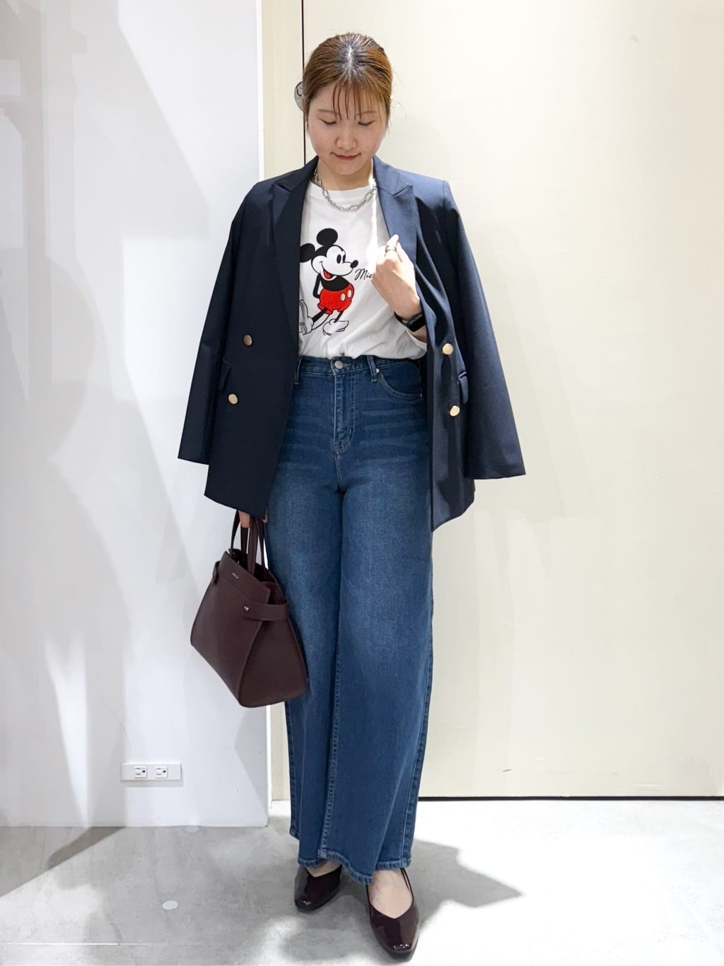 sayaさんの「OPAQUE.CLIP｜【Mickey Mouse】プリントロングTシャツ」を使ったコーディネート