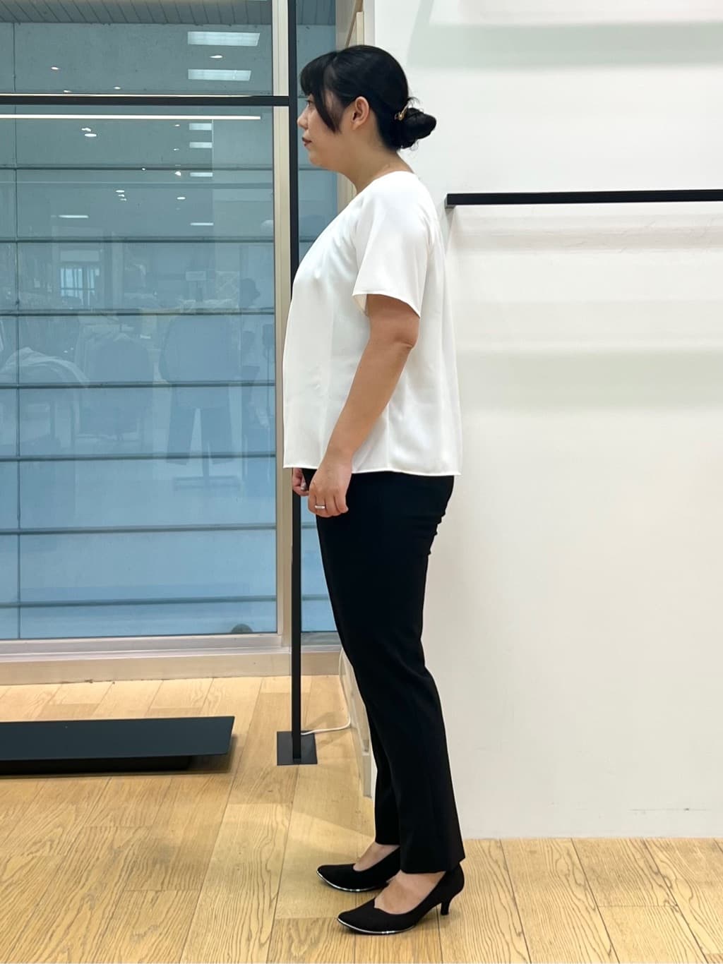 shimaさんの「INDIVI｜【UVケア】タックブラウス」を使ったコーディネート