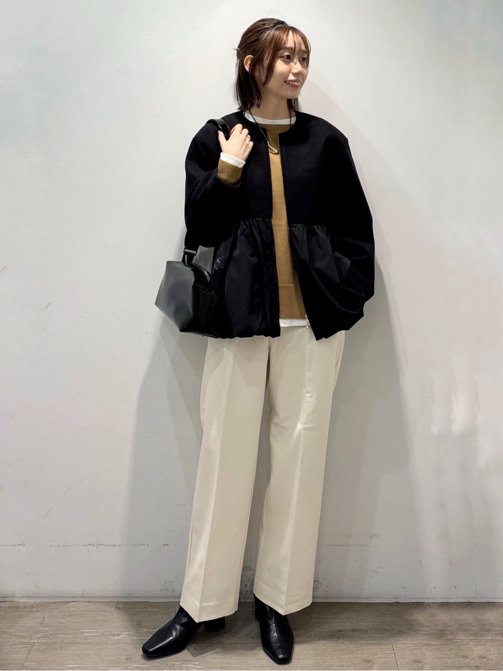 ぶまりんさんの「OPAQUE.CLIP｜ボートネックニット／エクストラファインメリノウール【THEシリーズ／洗濯機OK】」を使ったコーディネート