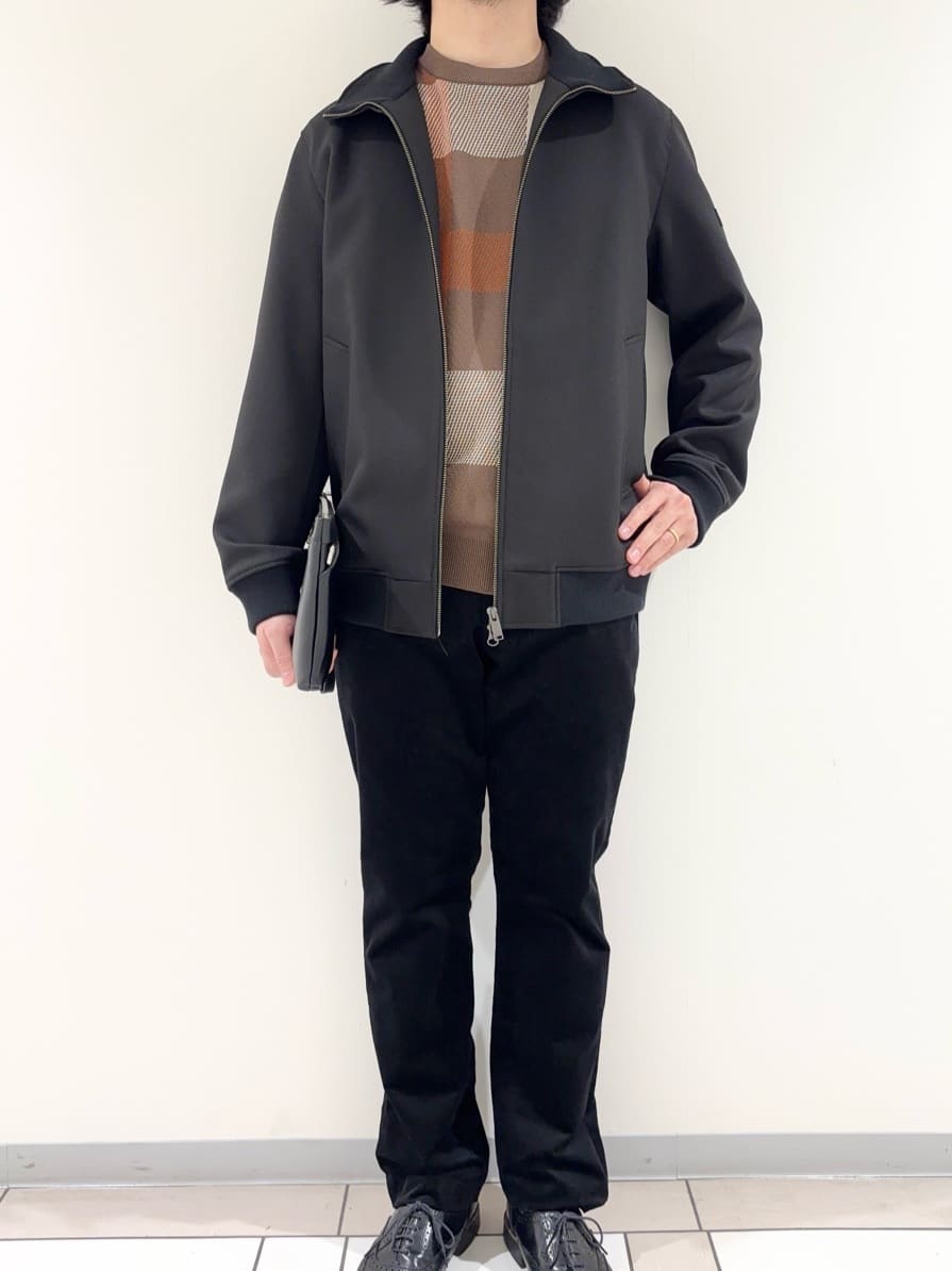 及川さんの「TAKEO KIKUCHI｜【JUST ONE LAYER】ダウンファブリック ジップアップ リブ ブルゾン」を使ったコーディネート