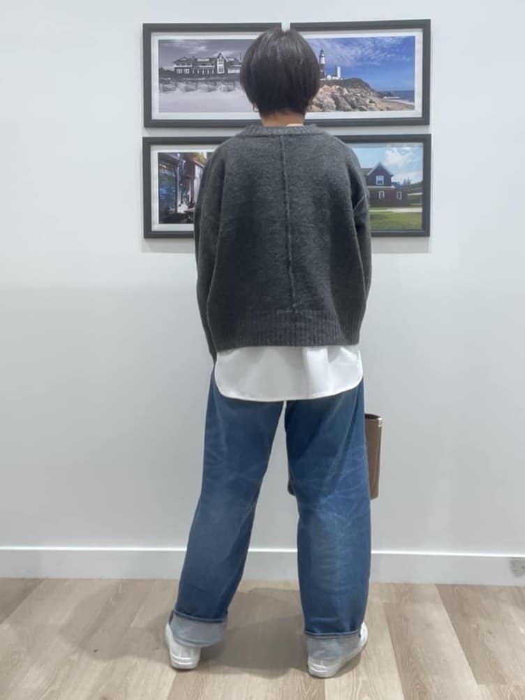 Naoさんの「Dessin｜【洗える】クルーネックワイドニット」を使ったコーディネート