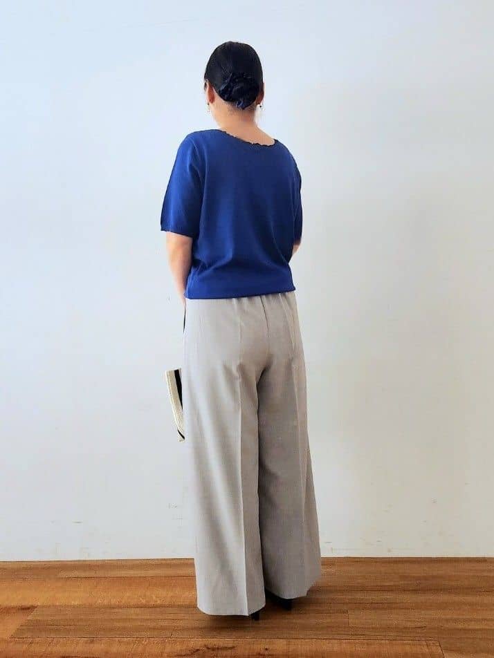 くまさんの「SHOO･LA･RUE｜【洗える/S-LL/前後2WAY】きれい見え 刺繍ニットカーディガン」を使ったコーディネート