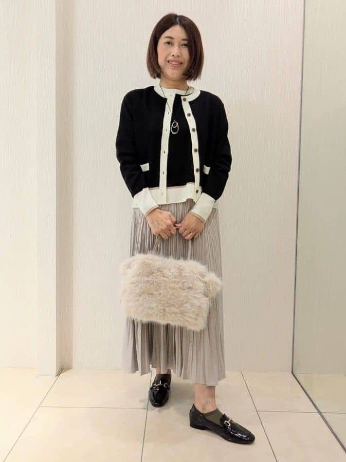 u-macoさんの「UNTITLED｜【アンサンブル可/ジャケット風】ウールミラノリブカーディガン」を使ったコーディネート
