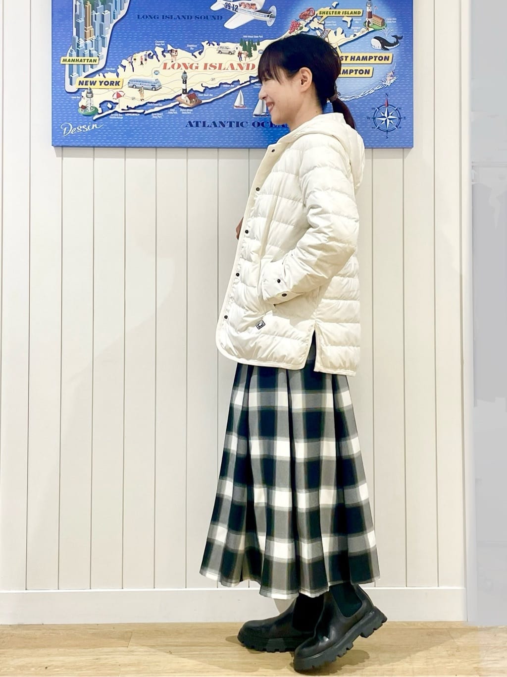 uwatokoさんの「Dessin｜【撥水・2WAY】ミュラーダウンコートミドル丈」を使ったコーディネート