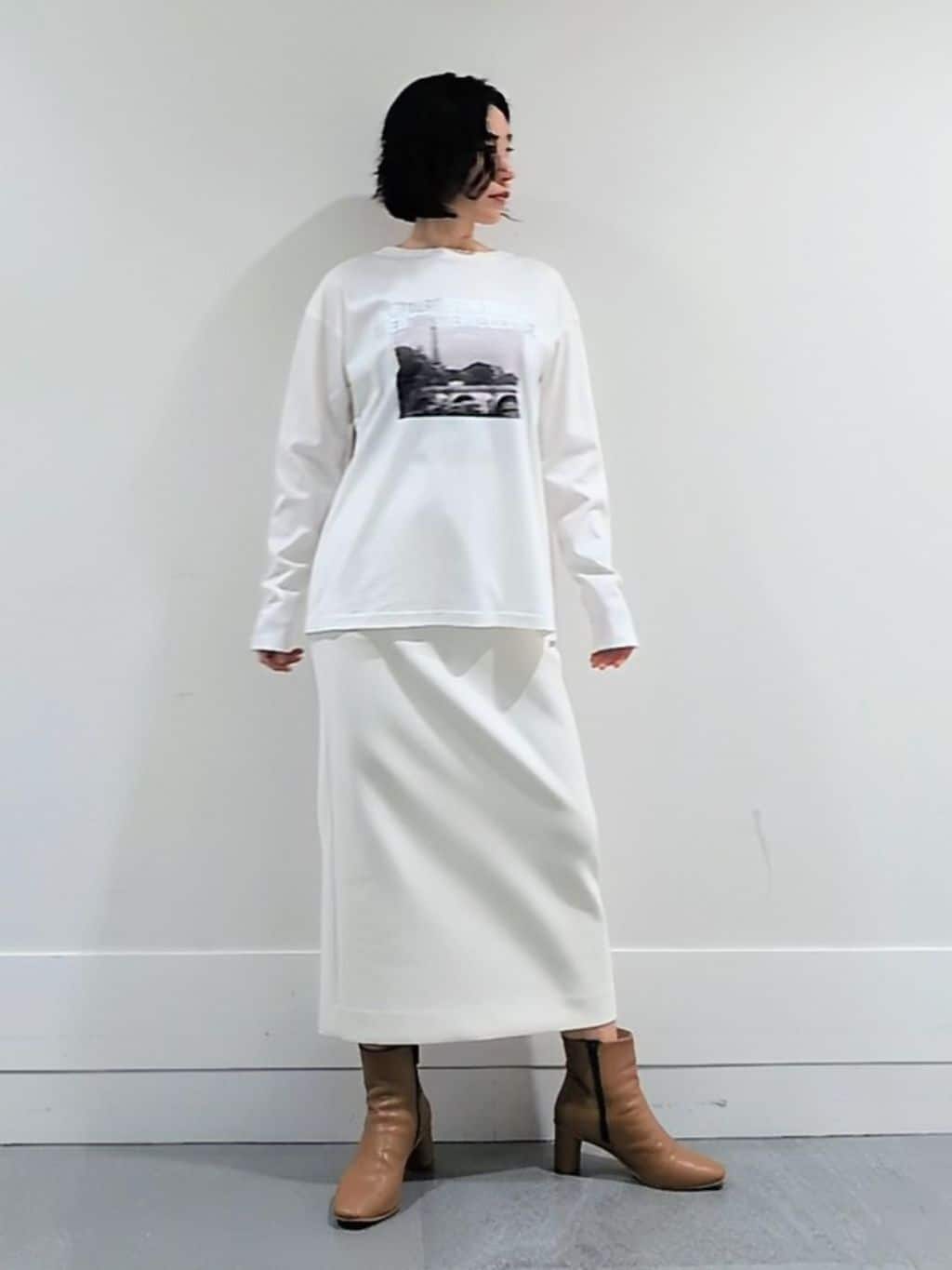 ミズタさんの「UNTITLED｜【ゆったり】アルパカ混シャギー カーディガン」を使ったコーディネート