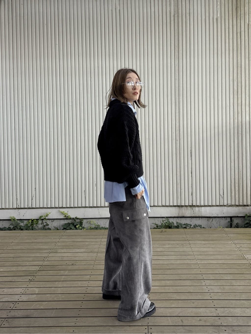 kotakiさんの「INDIVI｜スキッパーフォルムニット」を使ったコーディネート