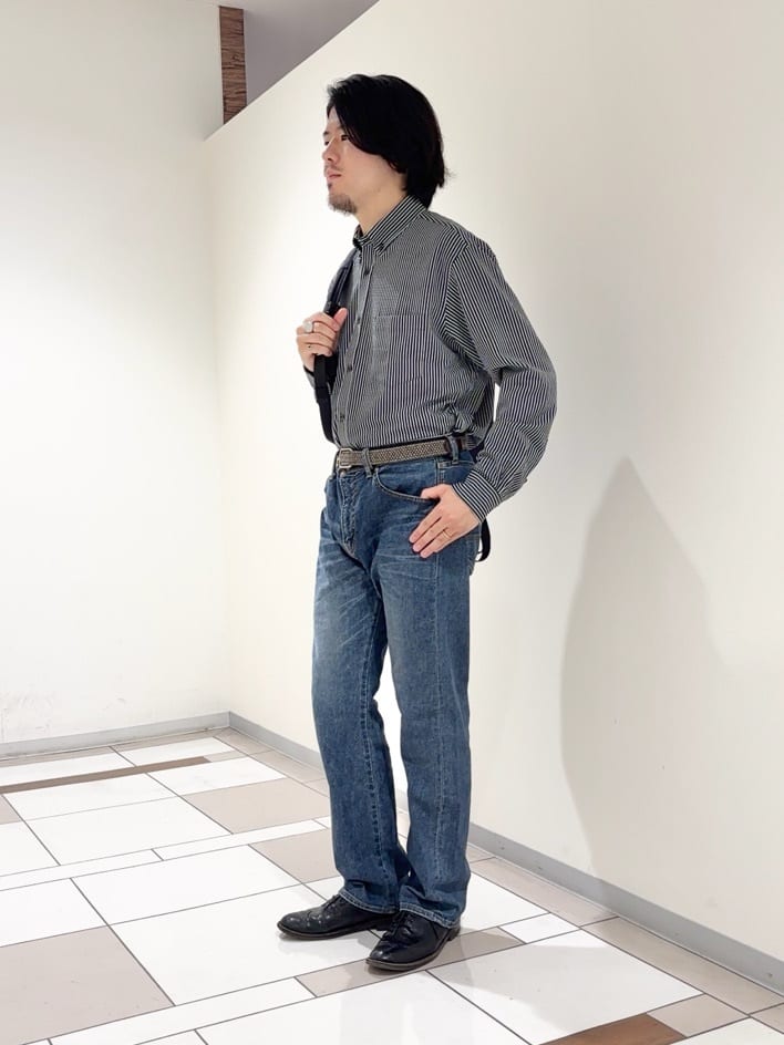 及川さんの「TAKEO KIKUCHI｜【抗菌防臭/シーズンレス】シアサッカー ジャージシャツ」を使ったコーディネート