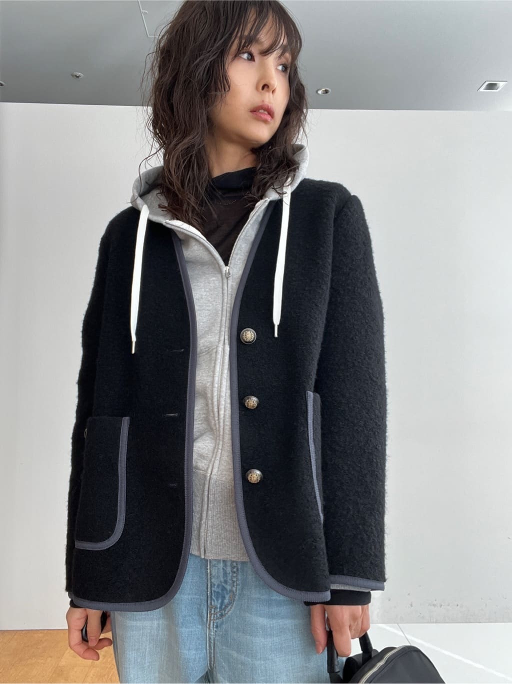 misaさんの「DRESSTERIOR｜デキシー吊裏毛ジップアップパーカ」を使ったコーディネート