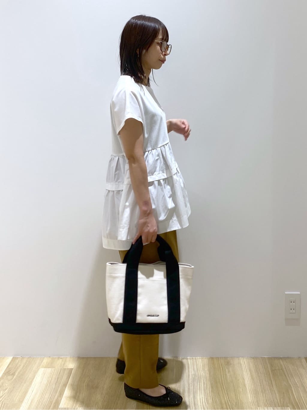 えりさんの「OPAQUE.CLIP｜ドッキングティアードトップス【洗濯機洗い可】」を使ったコーディネート