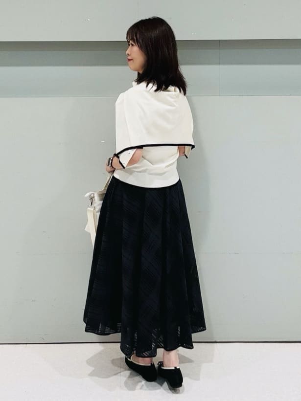 makiさんの「UNTITLED｜【アンサンブル可/薄手/洗える】5分袖クルーニット」を使ったコーディネート