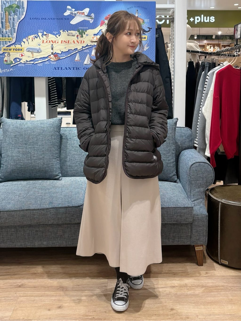 yuinaさんの「Dessin｜【洗える】クルーネックワイドニット」を使ったコーディネート