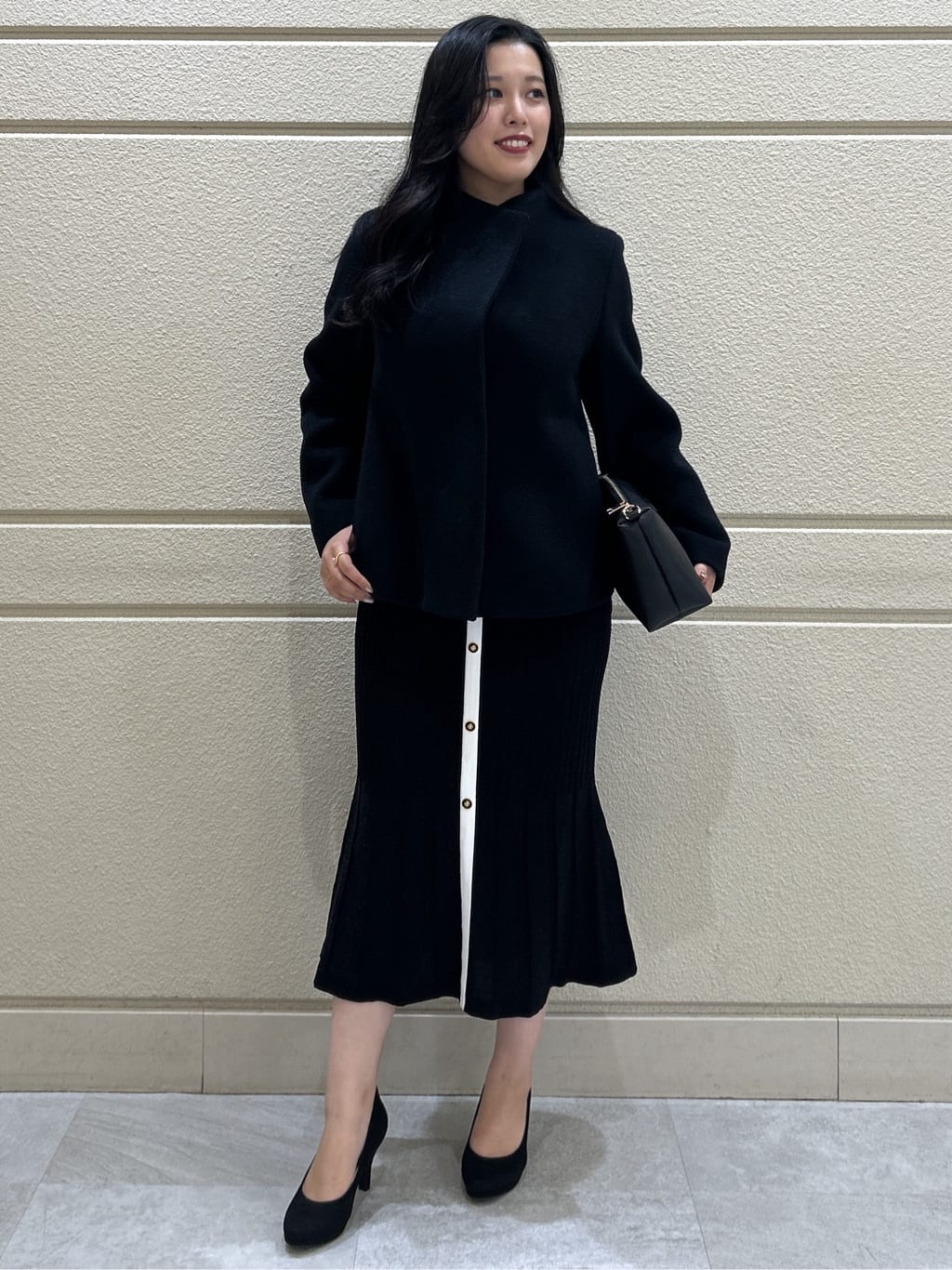 Momokaさんの「COUP DE CHANCE｜【日本製】スタンドカラーのショート丈コート」を使ったコーディネート