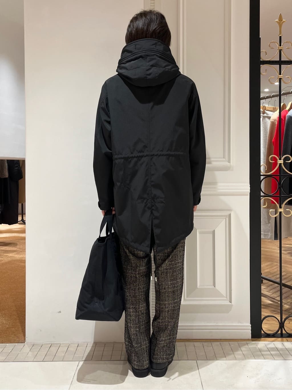 Watanabeさんの「DRESSTERIOR｜◆【セットアップ可】ループグレンチェック ワイドパンツ」を使ったコーディネート