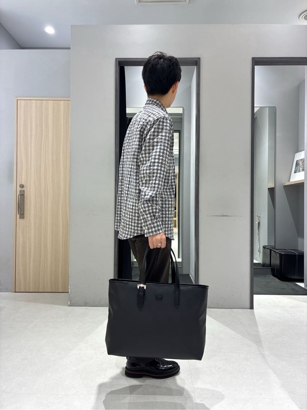 わいずみさんの「TAKEO KIKUCHI｜チェックボーラーガーゼシャツ」を使ったコーディネート