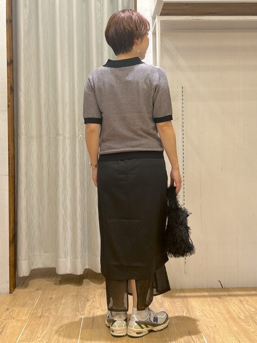 ga_riさんの「THE SHOP TK｜柄アソートポロニットシャツ【洗濯機OK】」を使ったコーディネート