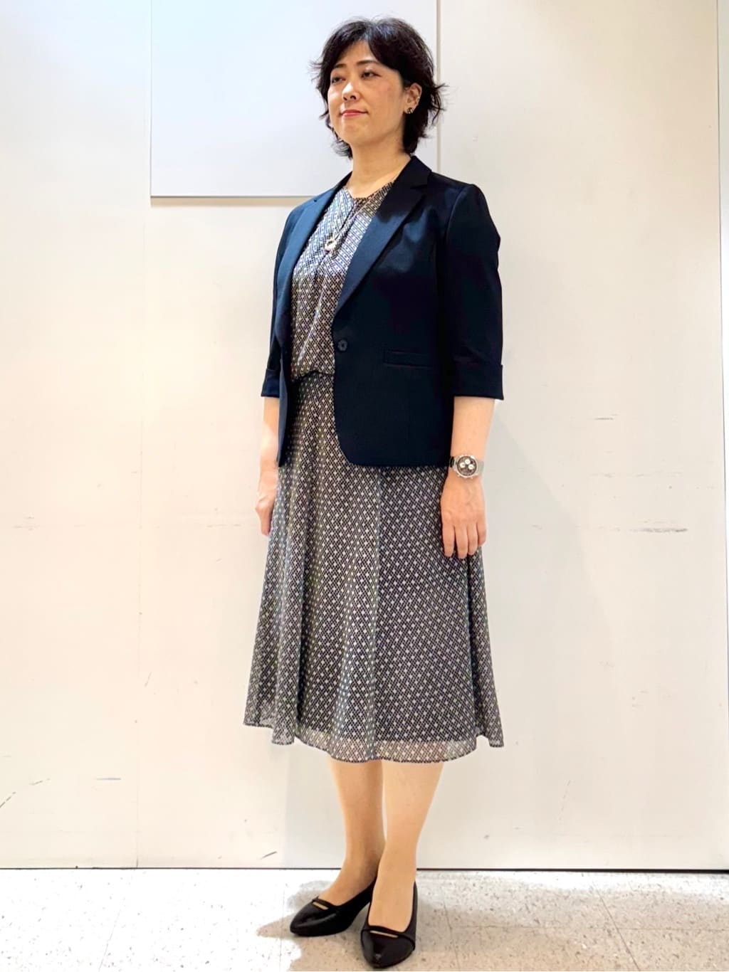 ヤスコさんの「Reflect｜【マシンウォッシュ可／セットアップ可】コツキ柄プリントブラウス」を使ったコーディネート