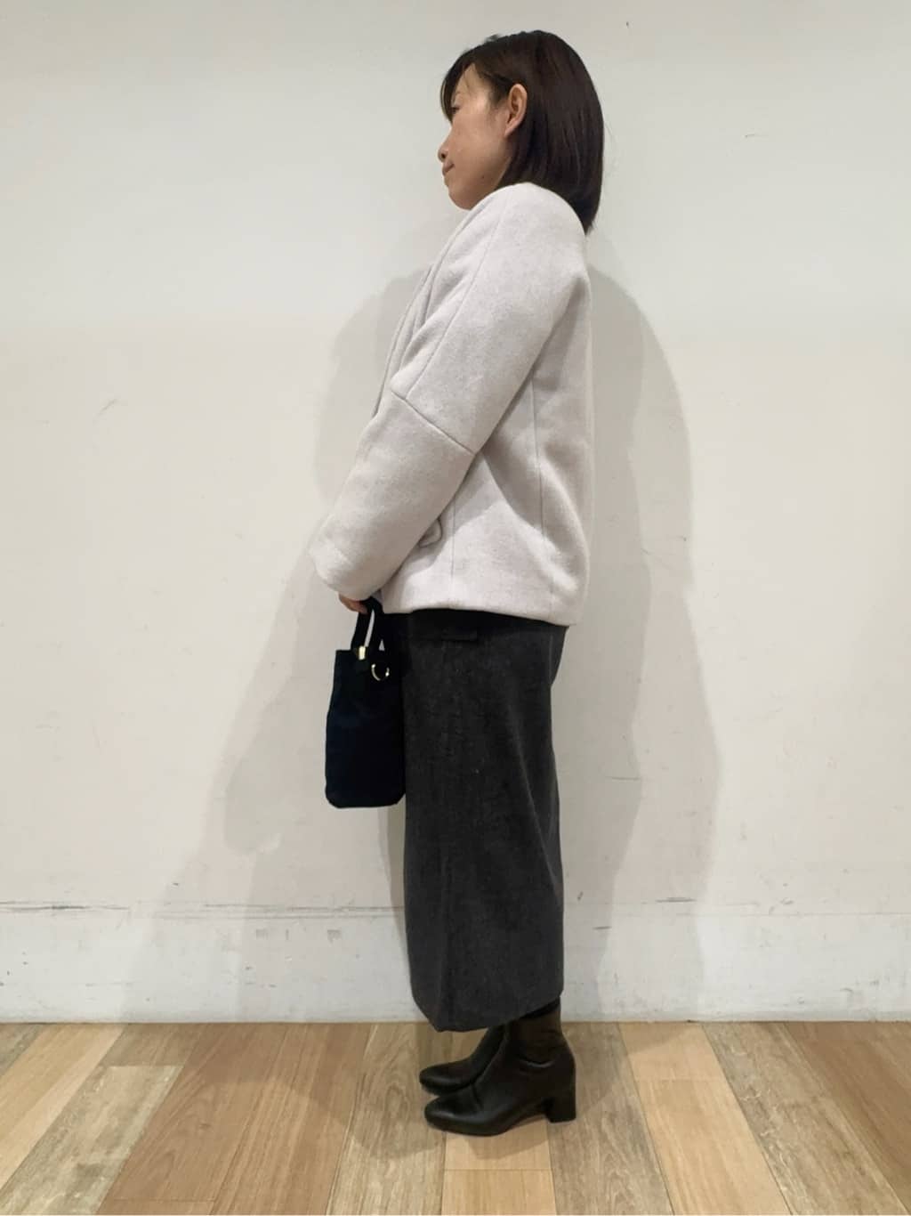 miさんの「grove｜【ウール混】軽やかに羽織れるショートコート」を使ったコーディネート