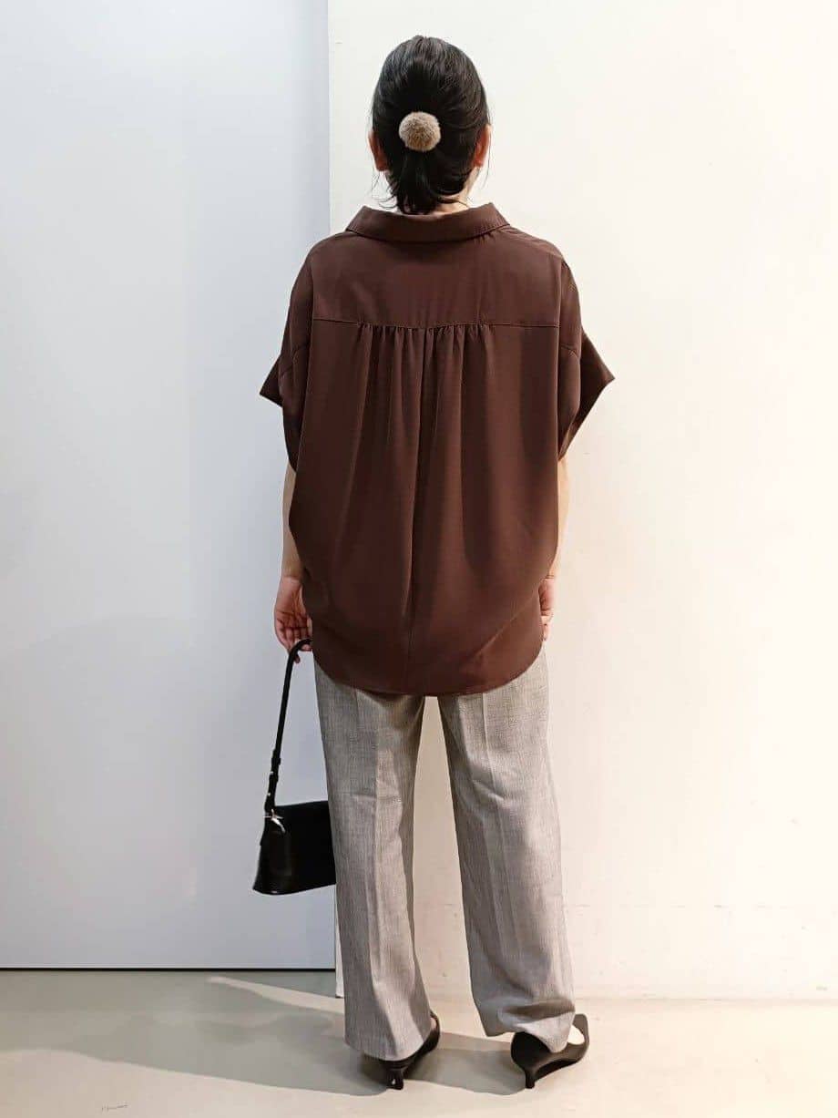 あんさんの「THE SHOP TK｜【インしなくても決まる】スキッパーシャツ/接触冷感/防シワ/速乾」を使ったコーディネート