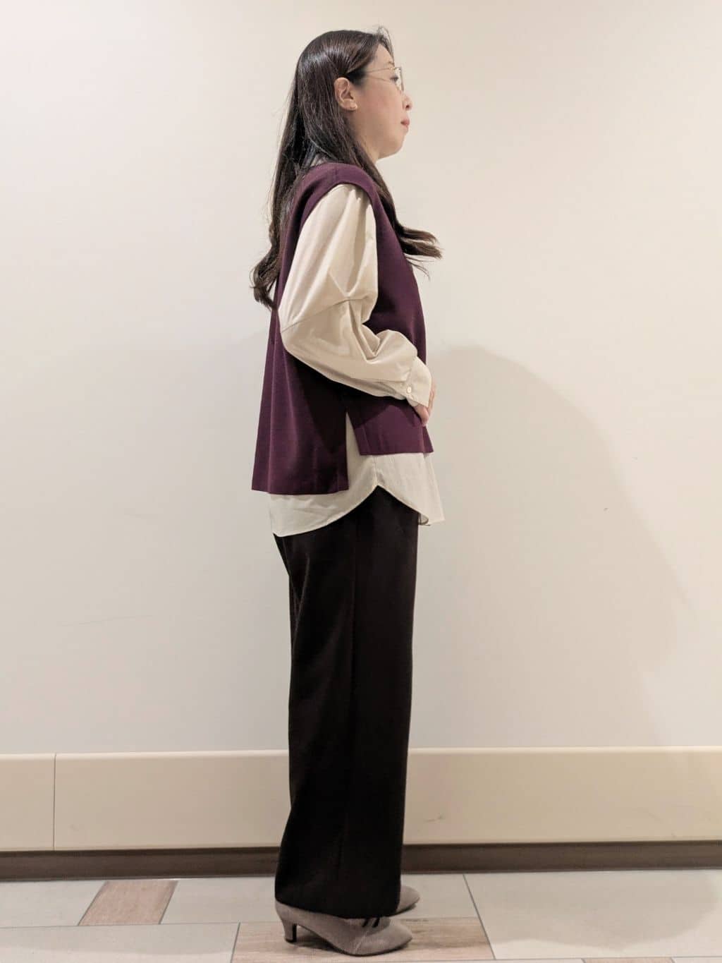 imamiさんの「Reflect｜【さらっと一枚で決まる／重ね着にもおすすめ◎】タックスリーブシャツブラウス」を使ったコーディネート