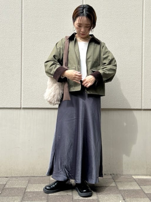 ga_riさんの「THE SHOP TK｜カバーオールジャケット【洗える】」を使ったコーディネート