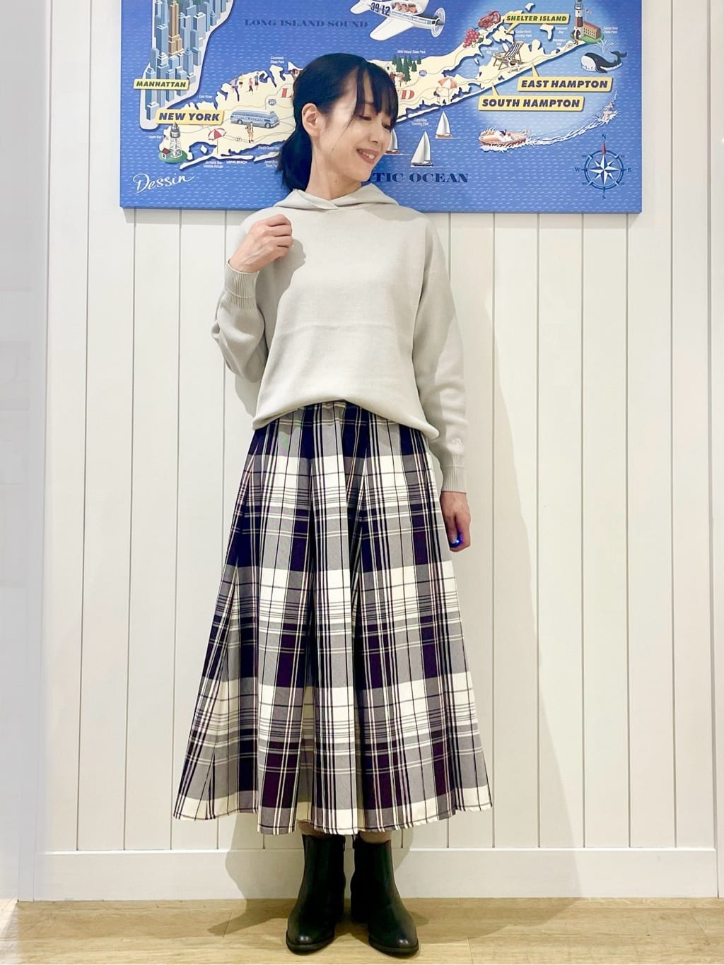 uwatokoさんの「Dessin｜【洗える／体型カバー】ちょうどいいニットパーカ」を使ったコーディネート