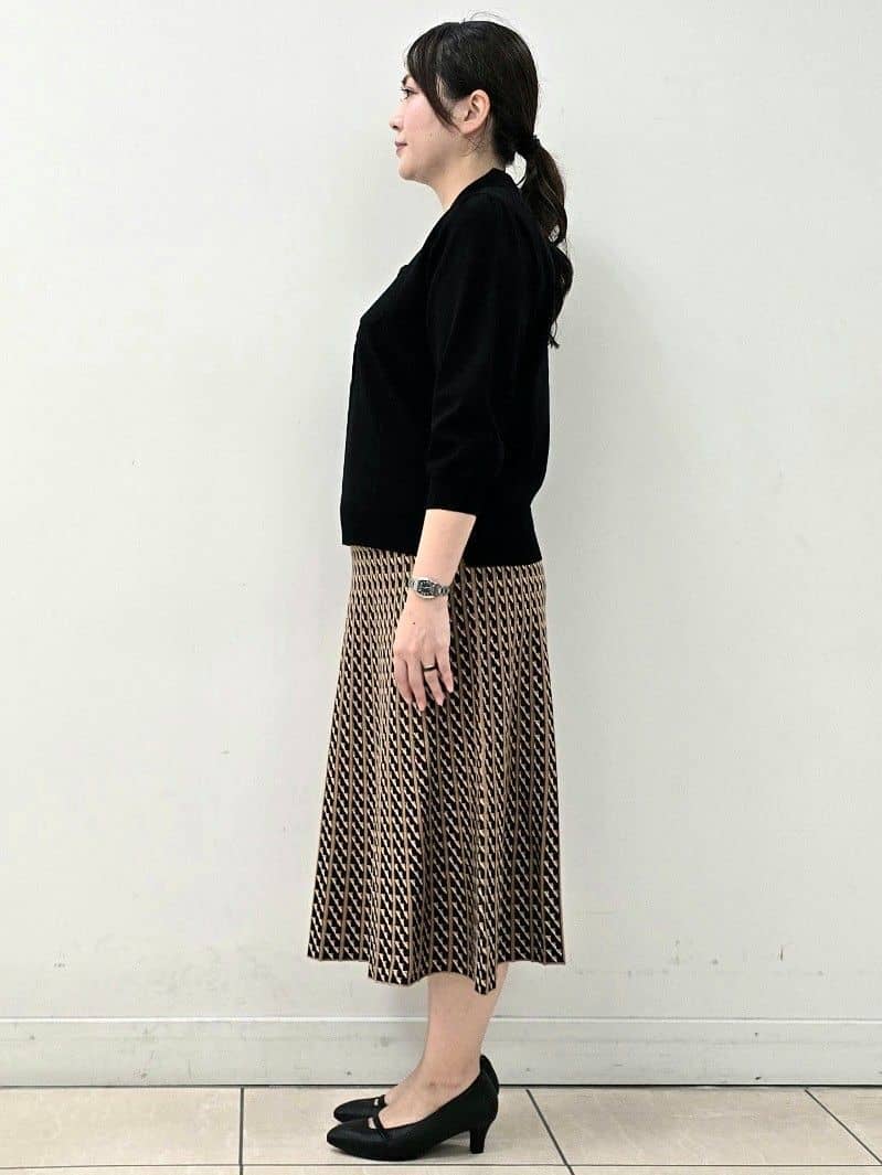 fkeさんの「Reflect｜【透けにくい◎】衿付き七分袖ニット」を使ったコーディネート