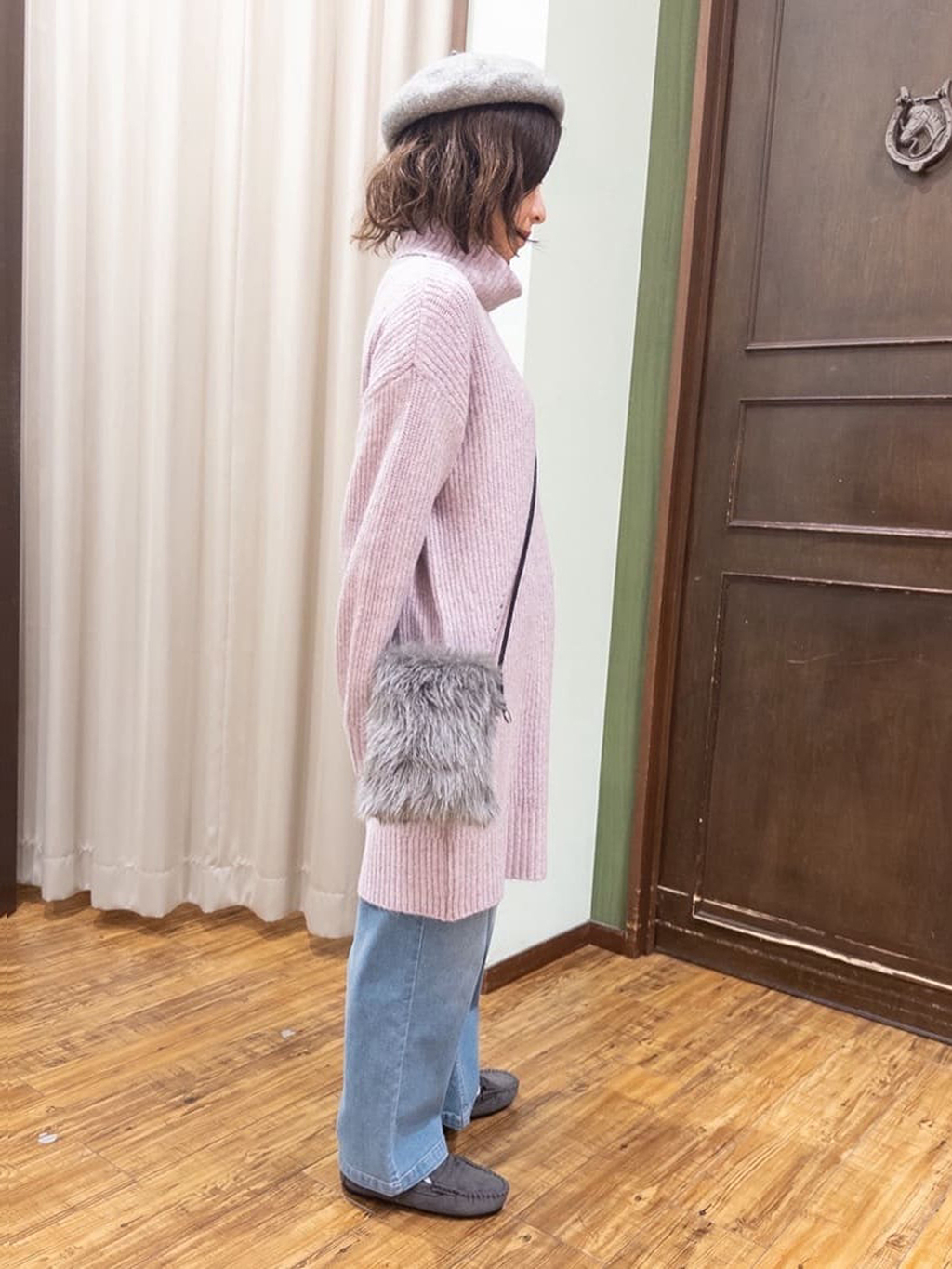 yukaさんの「SHOO･LA･RUE｜【あったか/SS-LL】裏微起毛 ストレートデニムパンツ」を使ったコーディネート