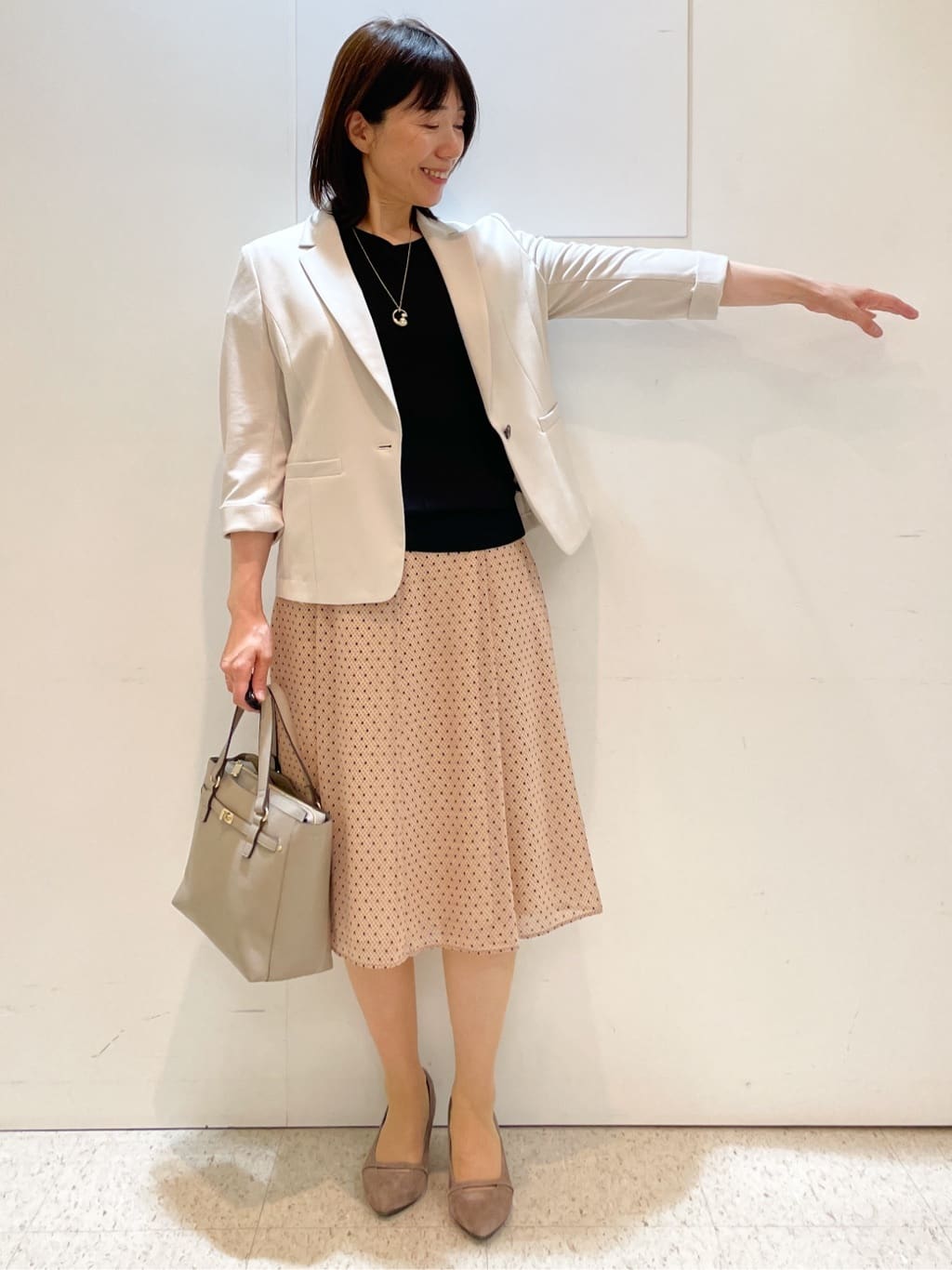 めいさんの「Reflect｜【選べる7色◎／手洗い可／二の腕カバー】半袖ニット」を使ったコーディネート