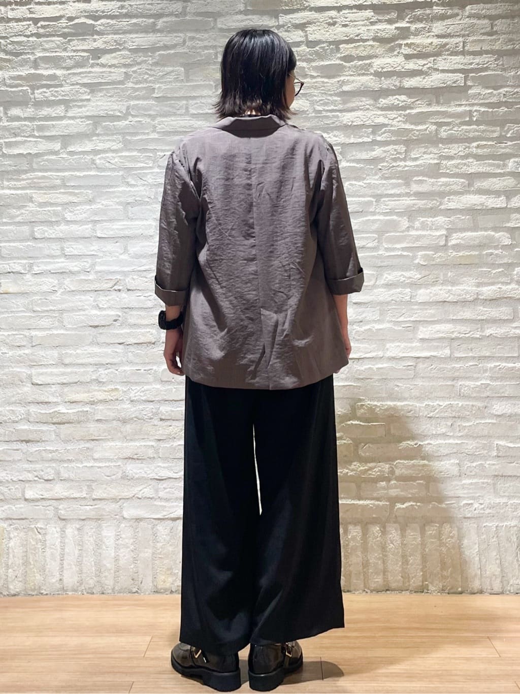 シゲリさんの「OPAQUE.CLIP｜リネンライクダブルジャケット【洗える】」を使ったコーディネート