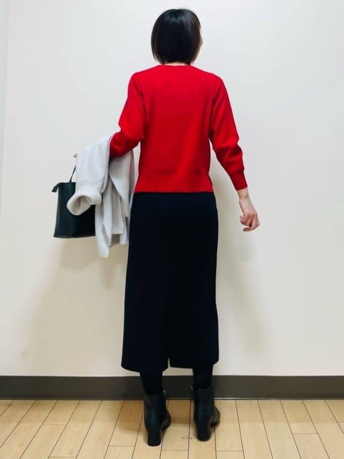 Riiさんの「Reflect｜【選べる6色／長く着られる◎】ボートネックニット」を使ったコーディネート