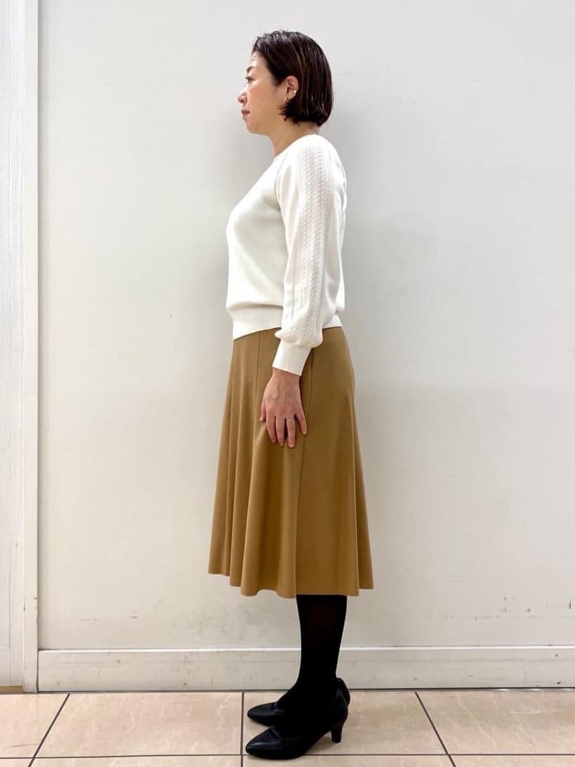ksmさんの「Reflect｜【選べる5色◎】フレアフリュイドスカート」を使ったコーディネート