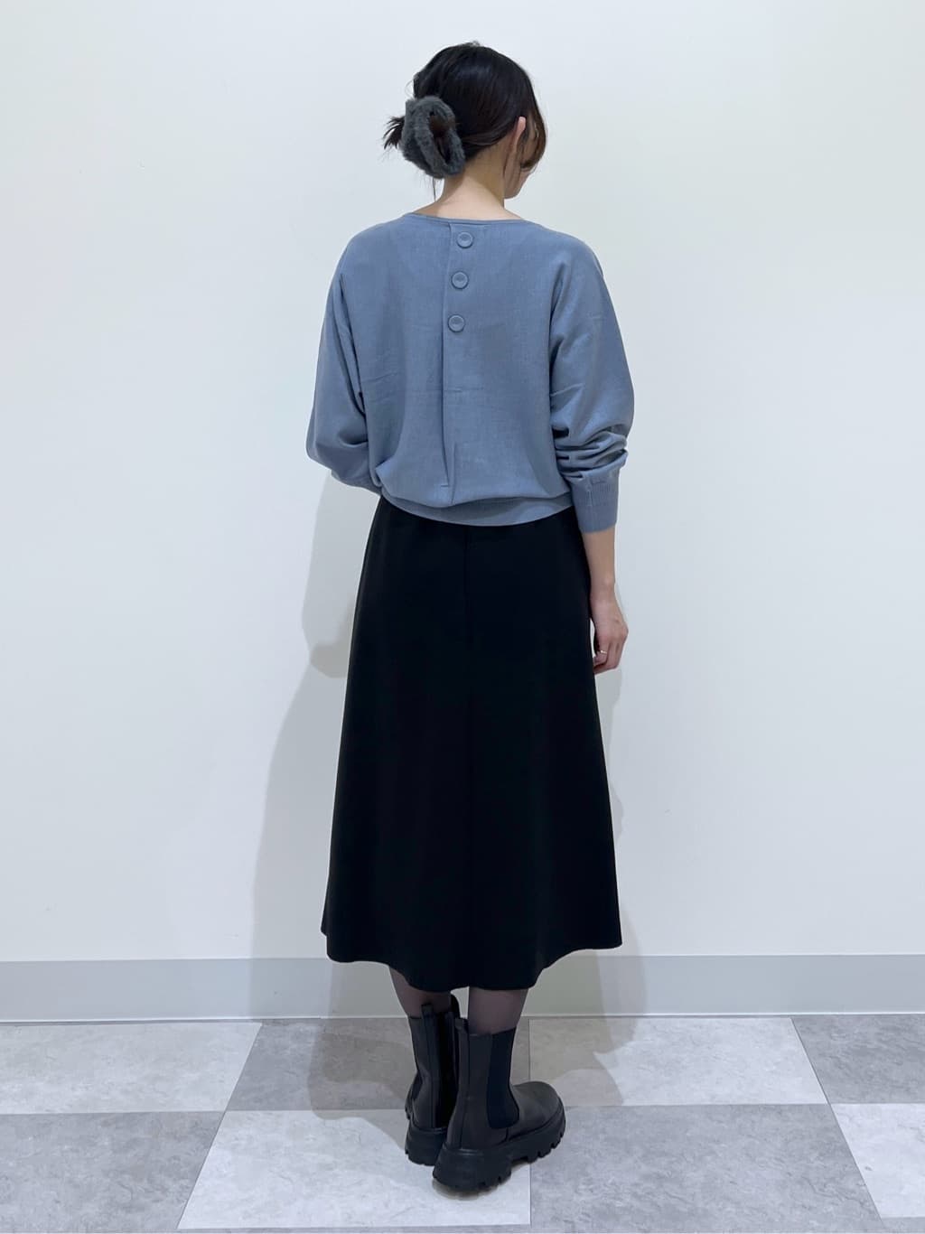 canaさんの「Dessin｜【洗える】ウールブレンド後ろボタンニット」を使ったコーディネート