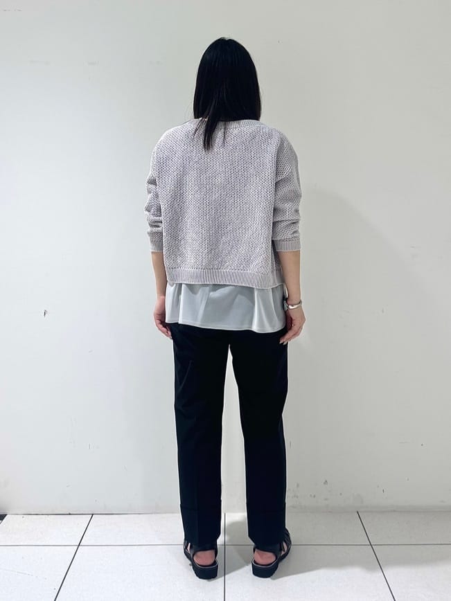 そんさんの「INDIVI｜【洗える】裾シアー半袖トップス」を使ったコーディネート